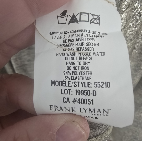 Frank Lyman Women's Shimmering Cardigan - Gold, Size 12, NWT - Picture 5 of 5